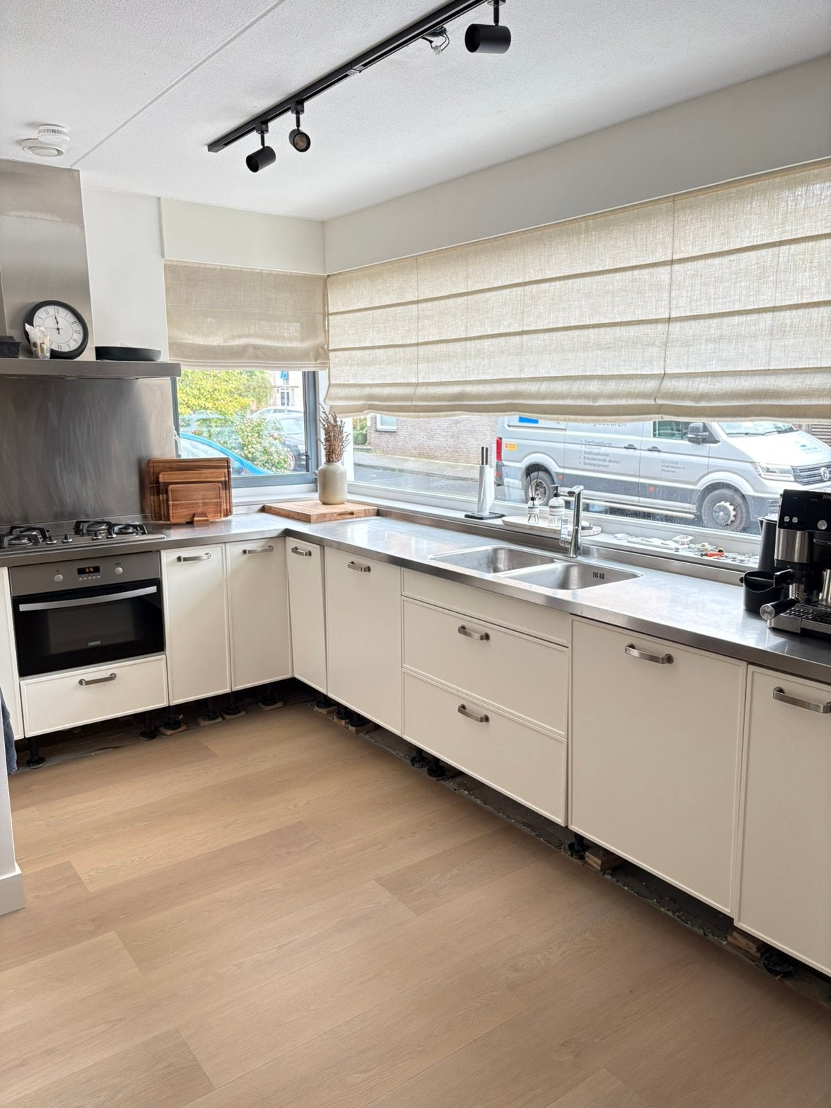 Complete witte keuken inclusief apparatuur, Ophalen, Gebruikt, Wit, Hoekkeuken