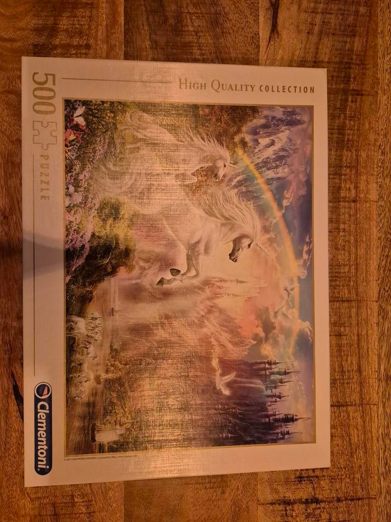 Clementoni Eenhoorn Puzzel 500 Stukjes, Ophalen of Verzenden, 500 t/m 1500 stukjes, Zo goed als nieuw, Legpuzzel