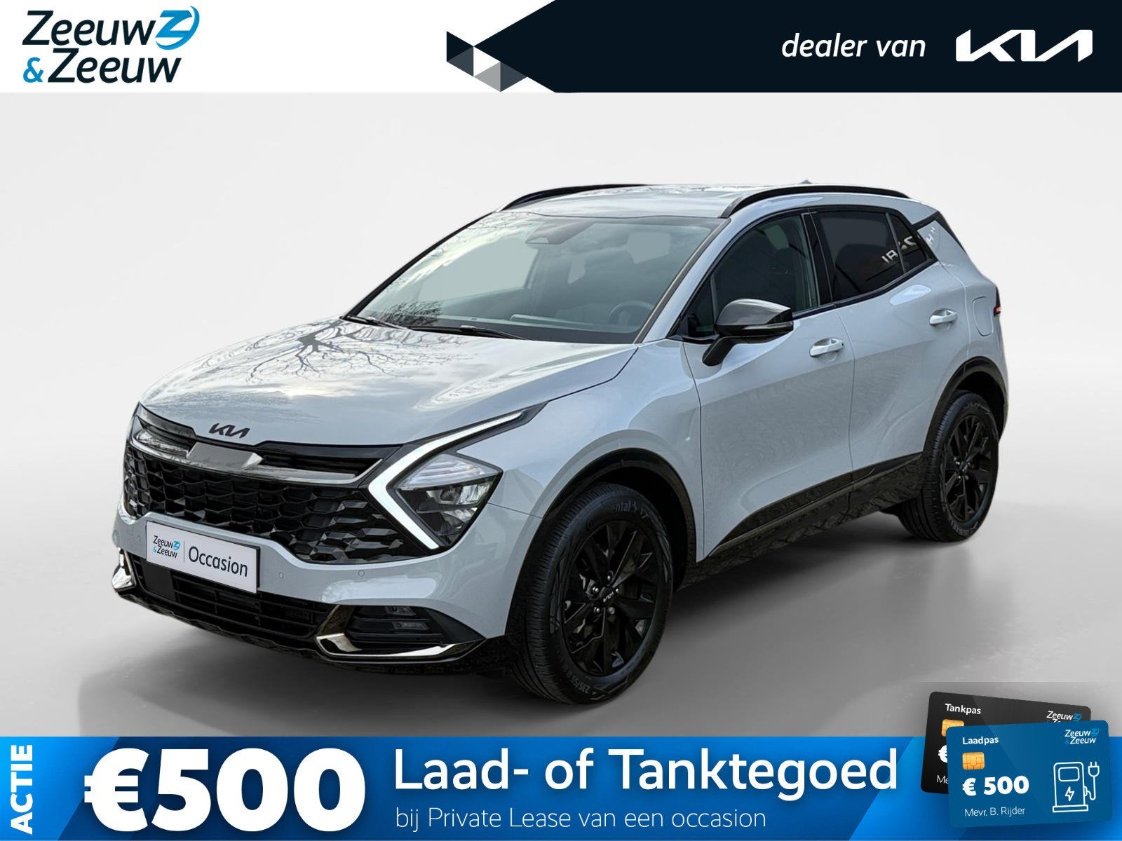 Kia Sportage 1.6 T-GDi Hybrid Dark Edition | Camera | Stuurv, Auto's, 12 maanden, Verwarmde buitenspiegels, Gebruikt, Euro 6