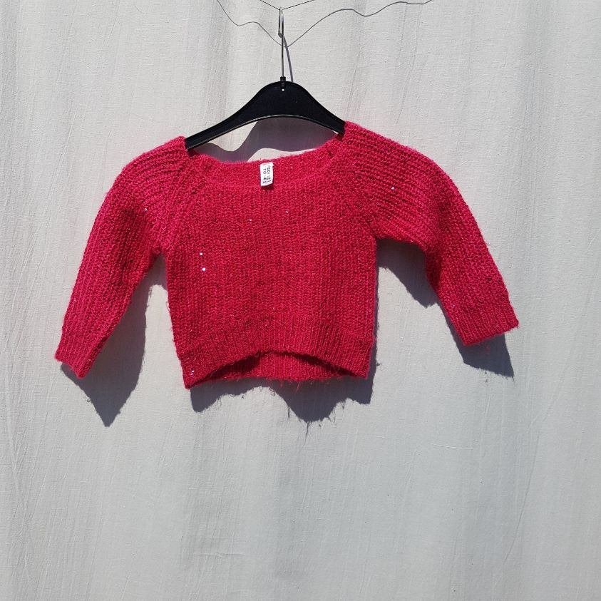 Schattig roze trui met pailletjes. mt 92/98. Merk Pebble, Meisje, ., Trui of Vest, Ophalen of Verzenden