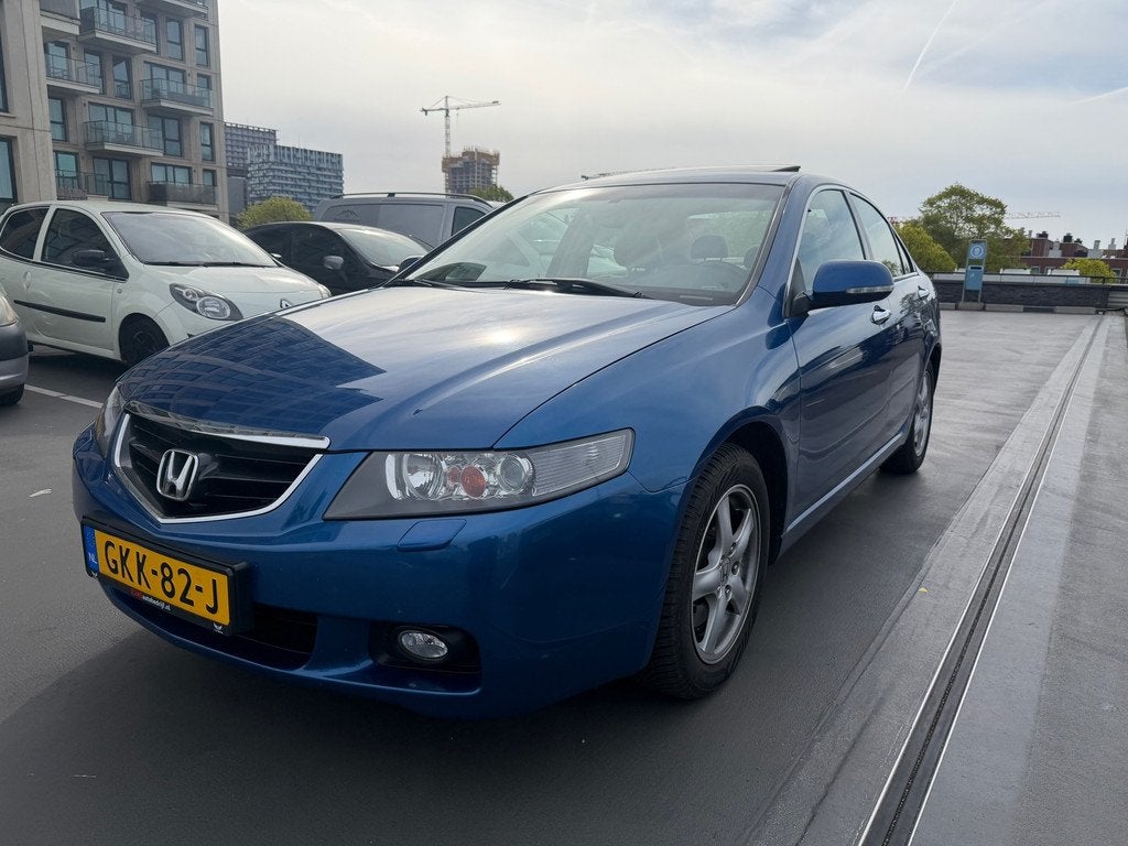 Honda Accord 2.4i Executive Dealer Onderhouden Leer Dakraam, Gebruikt, Beige, Blauw, Bedrijf