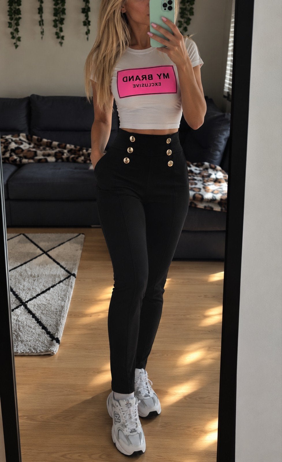 Zara zwarte broek met gouden knopen - Maat XS, Ophalen of Verzenden, Zo goed als nieuw, Maat 34 (XS) of kleiner, Lang