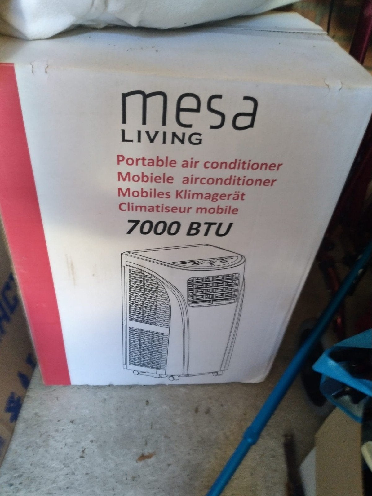 Mesa Living Mobiele Airco 7000 BTU - Zo goed als nieuw, Witgoed en Apparatuur, Airco's, Ophalen, Timer, Minder dan 60 m³, 3 snelheden of meer