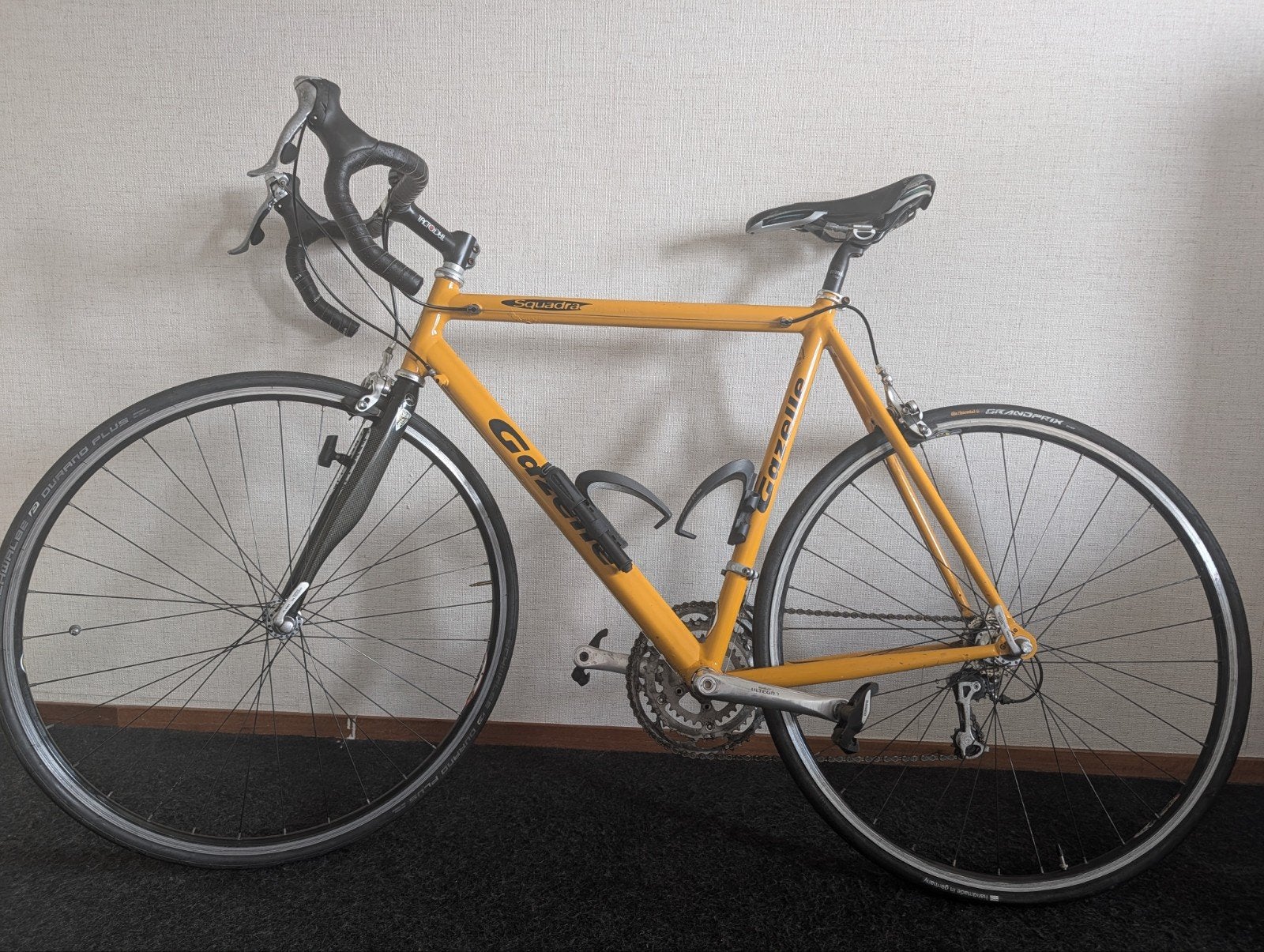 Vintage Gazelle Racefiets Geel met zwart - Frame Maat 56, Ophalen, Gebruikt, Staal, Velgrem