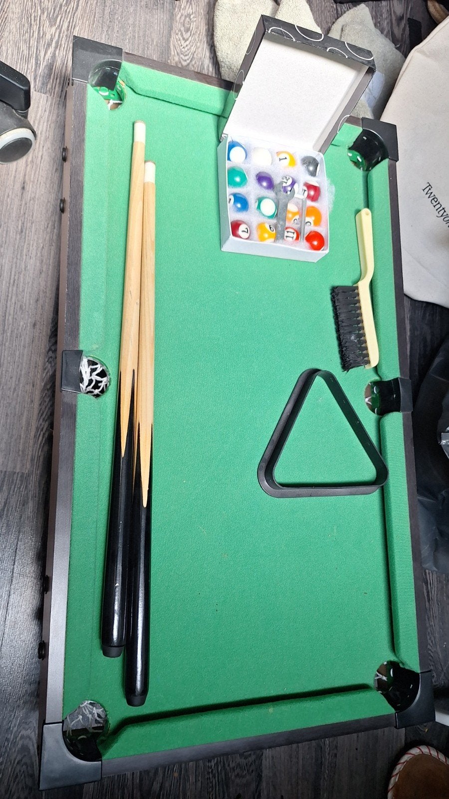 Mini pooltafel, Ophalen, Pooltafel