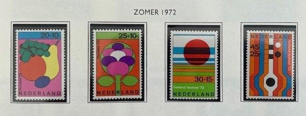 1972 Postfris 4x Zomerzegels NVPH 1003#1006, Postzegels en Munten, Ophalen of Verzenden, Na 1940, Postfris