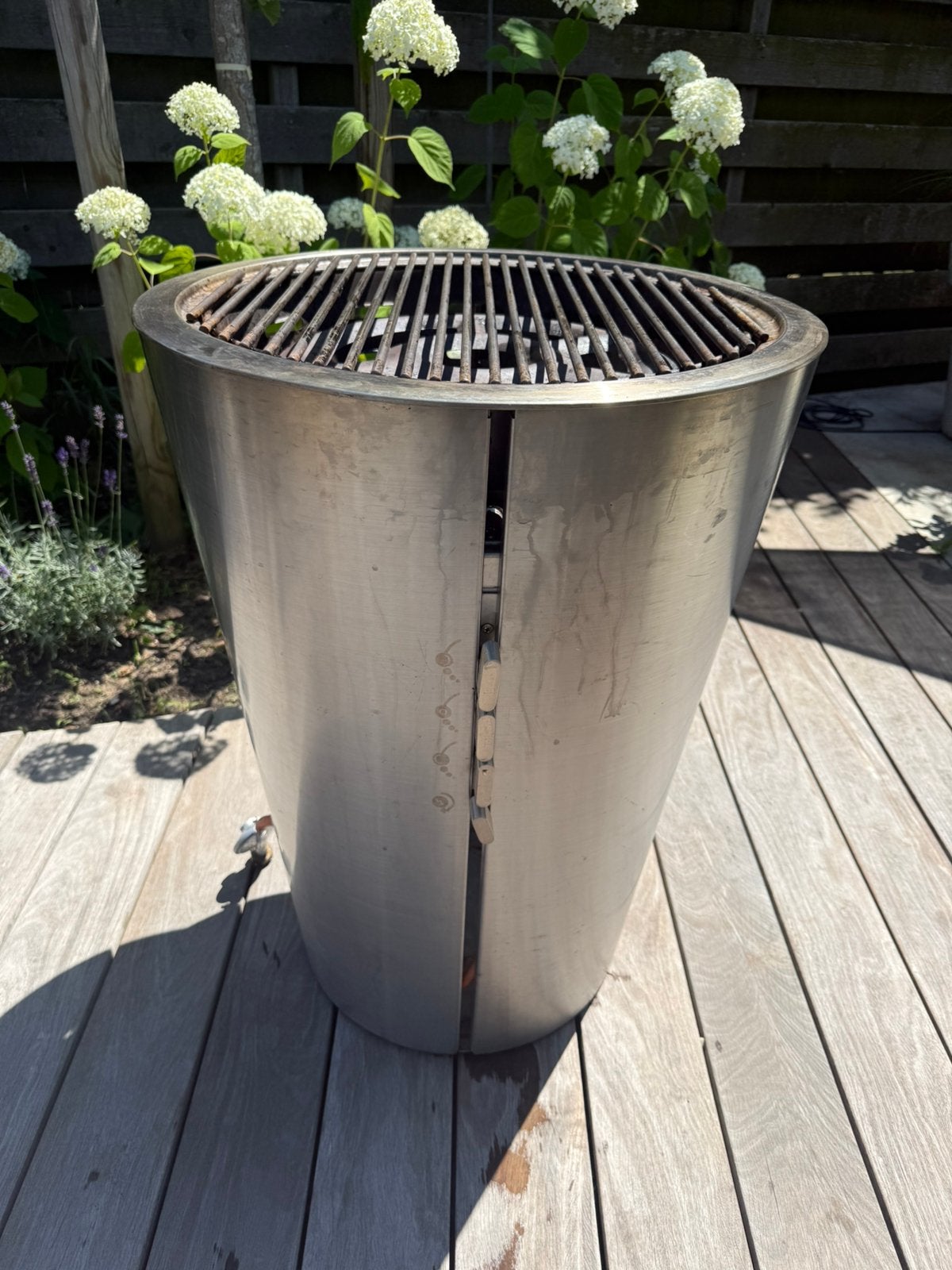Design gas barbeque roestvaststaal, Tuin en Terras, Gasbarbecues, Ophalen, Zo goed als nieuw