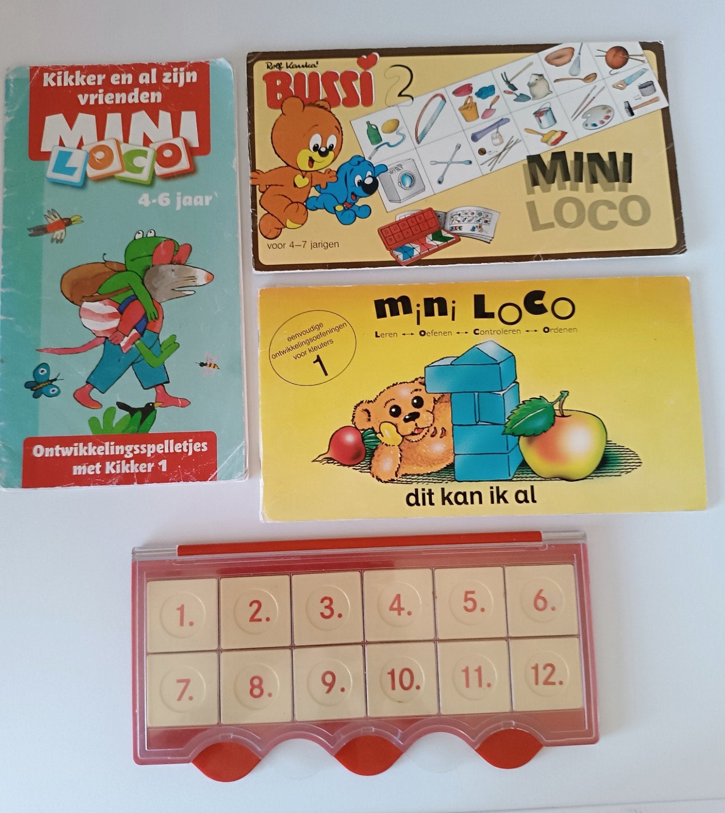 Mini Loco Spellenpakket: Kikker, Bussi 2 & Dit kan ik al, Ophalen of Verzenden, Gebruikt, Puzzelen