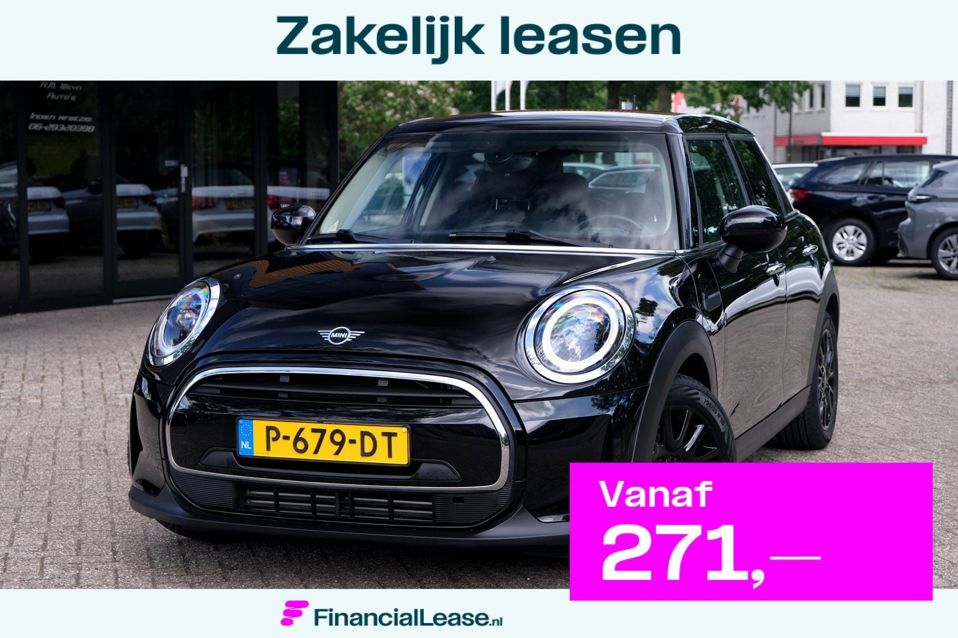 Mini 5-Deurs 1.5 One Business Edition|Rijklaar!|Carplay|Crui, Voorwielaandrijving, Leder en Stof, Zwart, Handgeschakeld
