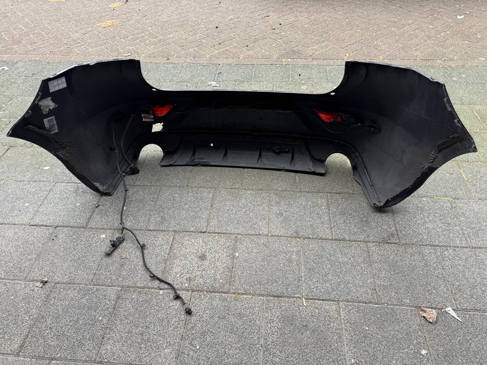 Volvo V40 R-Design Achterbumper Zwart origineel!, Gebruikt, N.V.T., Ophalen of Verzenden, Volvo