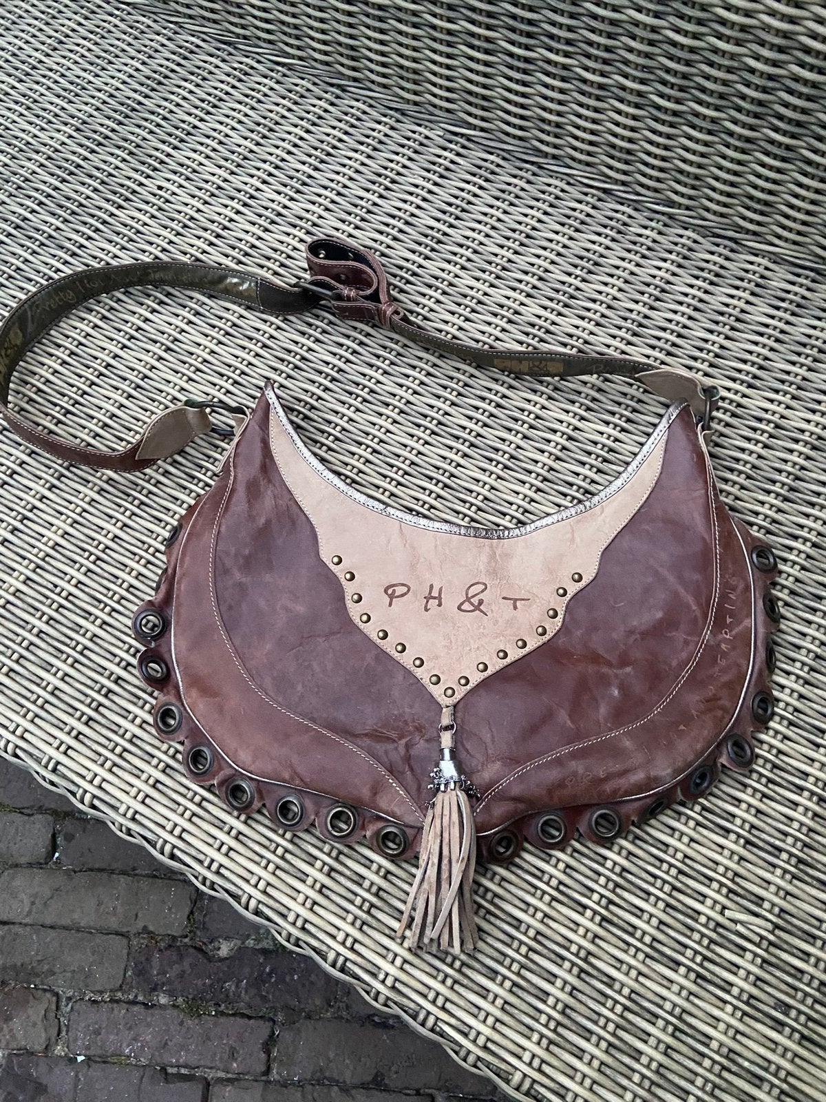 Mooie PHT tas;, Ophalen of Verzenden, Zo goed als nieuw, Bruin, Handtas