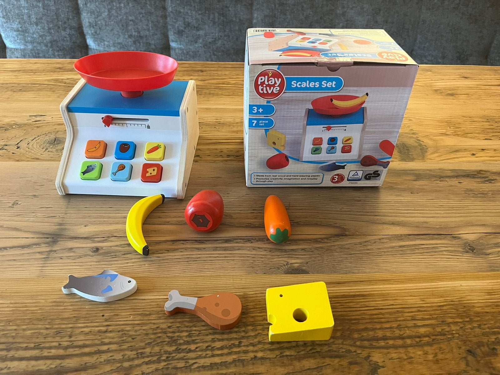 Houten Kinder weegschaal set, van Playtive met doos, Ophalen of Verzenden, Gebruikt