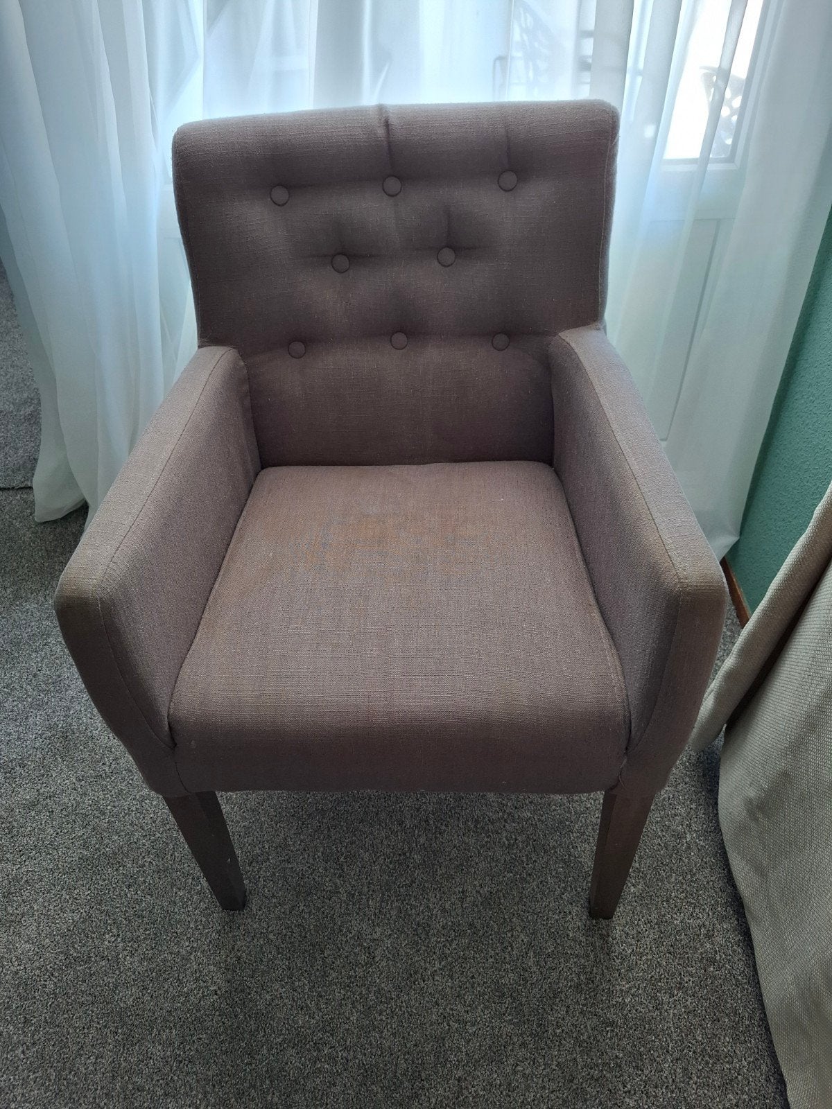 Eetkamerstoel stoel, Huis en Inrichting, Fauteuils, Ophalen, Gebruikt, Minder dan 75 cm, Stof