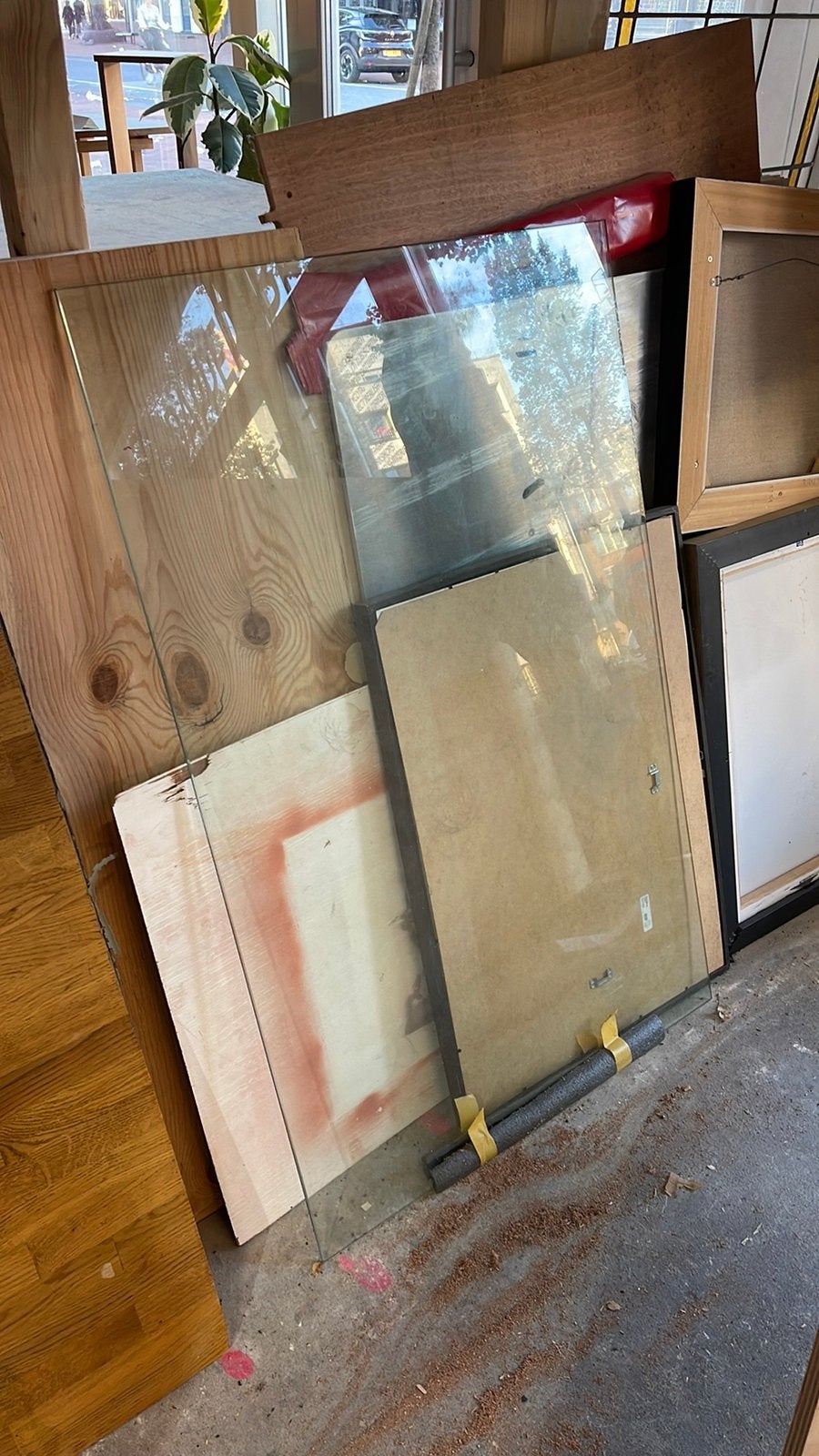 Glazen plaat met geslepen randen, Ophalen of Verzenden, Zo goed als nieuw, Minder dan 80 cm, Glasplaat