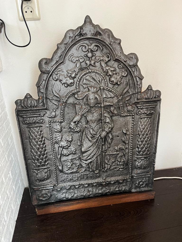 Antieke haardplaat, Huis en Inrichting, Haarden, Ophalen, Gebruikt, Vrijstaande haard, Houthaard