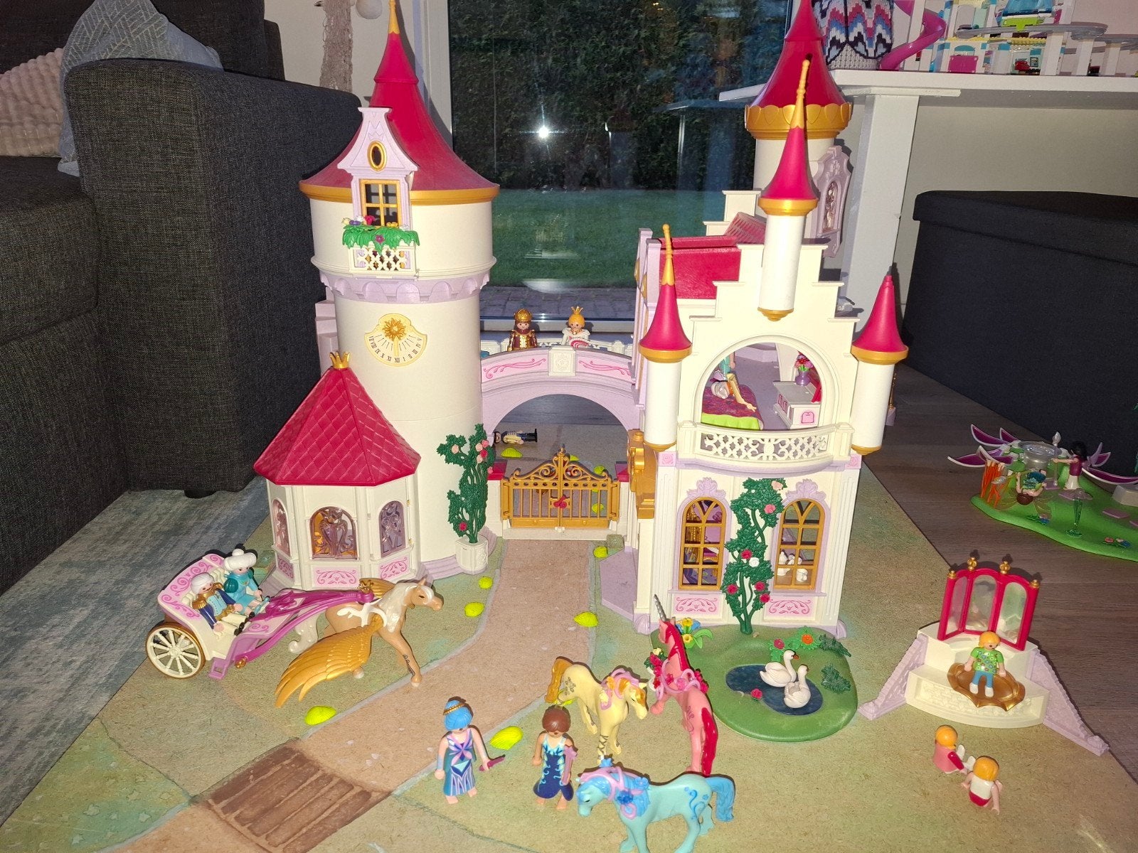 Playmobil 4152 prinsessenkasteel op speeltafel met wieltjes, Ophalen, Zo goed als nieuw, Complete set