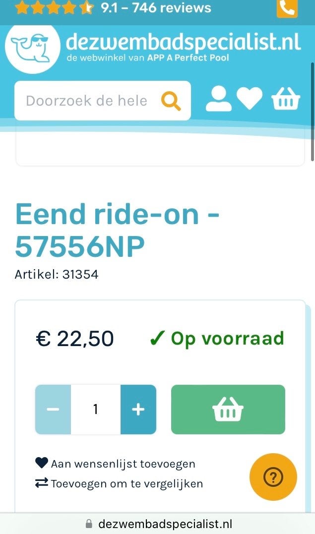 Nieuw Intex Wet Set opblaasbare eend zwembad vanaf 3 jaar, Ophalen of Verzenden, Nieuw