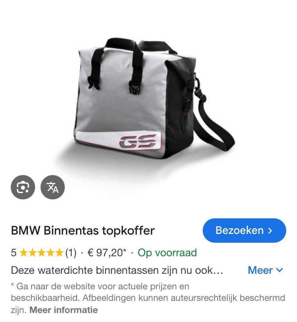 Waterdichte binnen tassen BMW GS Adventure, Motoren, Ophalen, Nieuw