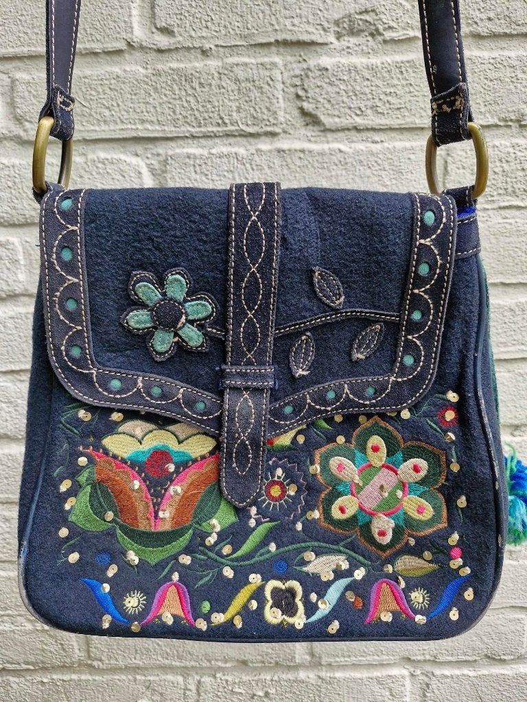 Oilily tas blauw, Ophalen, Gebruikt, Blauw, Schoudertasje