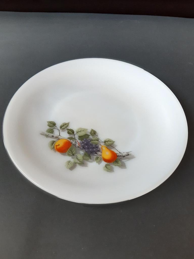 Acropal Fruits de France Plat bord, Gebruikt, Ophalen of Verzenden, Glas, Bord(en)
