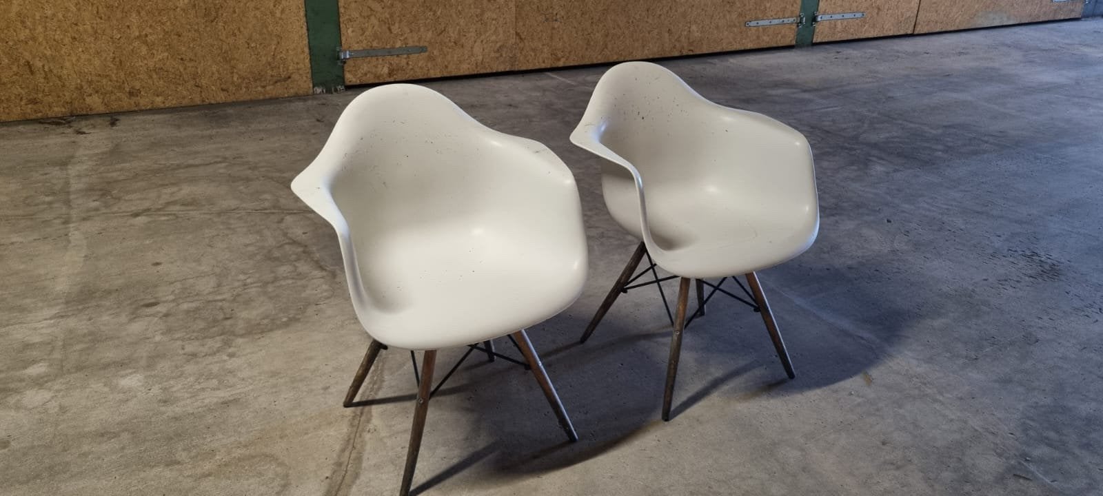 Tuin stoel set 6 stuks wit, Ophalen, Gebruikt, Kunststof, Stapelbaar