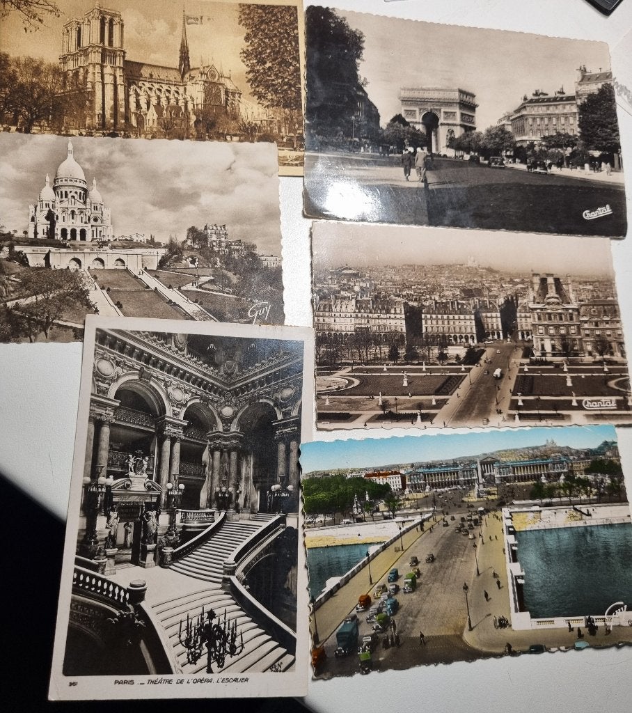 6 x PARIJS (o.a. '49, '51, '31)   MET BIJZONDERE POSTZEGELS, Ophalen of Verzenden, 1920 tot 1940, Gelopen, Frankrijk