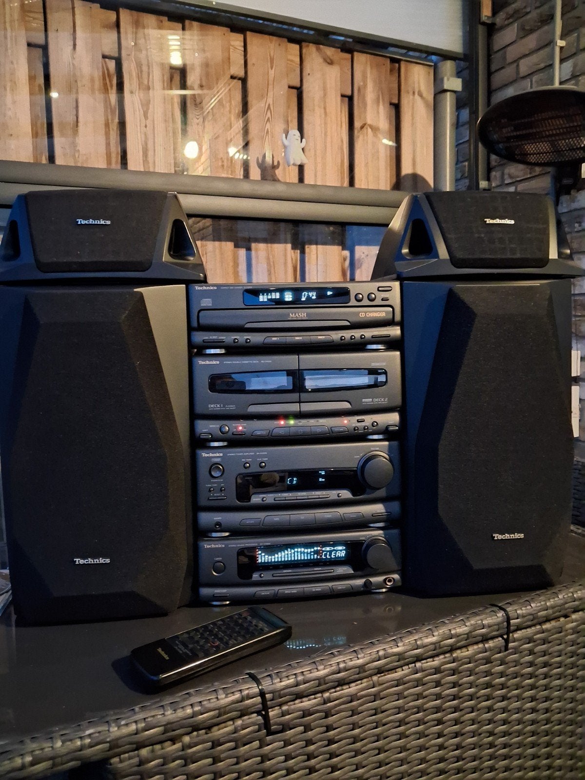Technics Stereo Set met CD-wisselaar, Cassettedeck en Spkrs, Ophalen of Verzenden, Zo goed als nieuw, Tuner of Radio, Losse componenten
