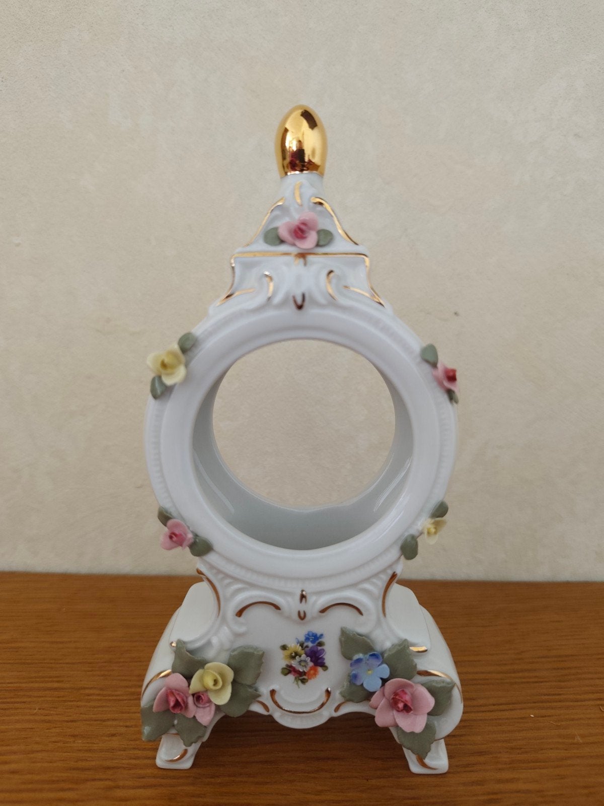 Vintage porseleinen klok houder Dresden, Antiek en Kunst, Ophalen
