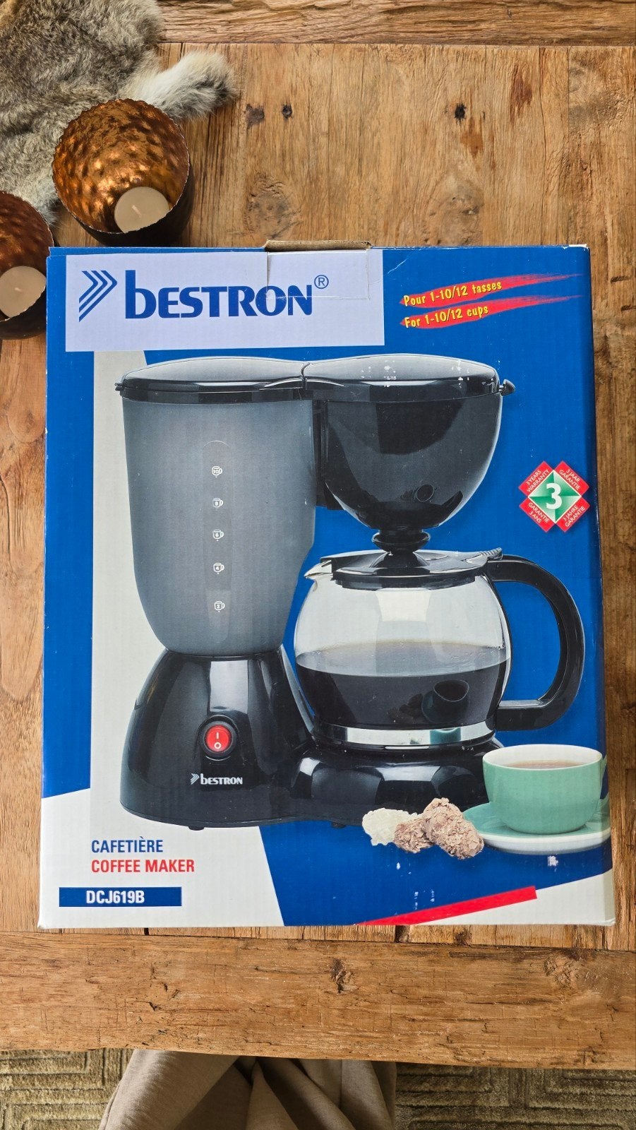 Nieuw in doos! Bestron DCJ619B Koffiezetapparaat 10-12 kops, 10 kopjes of meer, Gemalen koffie, Ophalen of Verzenden, Koffiemachine
