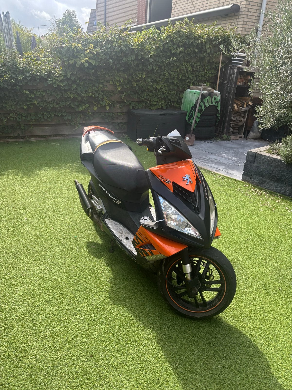 Peugeot Speedfight 3 Darkside Scooter - Oranje/Zwart, Ophalen, Tweetakt, Gebruikt, Maximaal 45 km/u