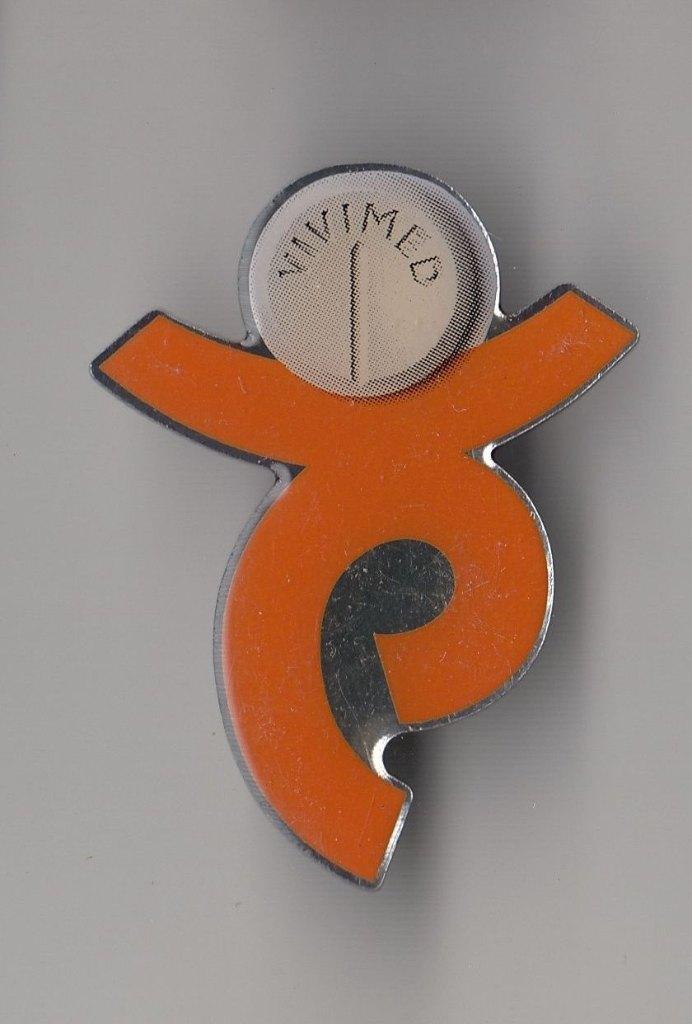 Vivimed Medicijnen pin Apotheek, Verzamelen, Speldjes, Pins en Buttons, Gebruikt, Niet vindbaar, Niet vindbaar, Speldje of Pin