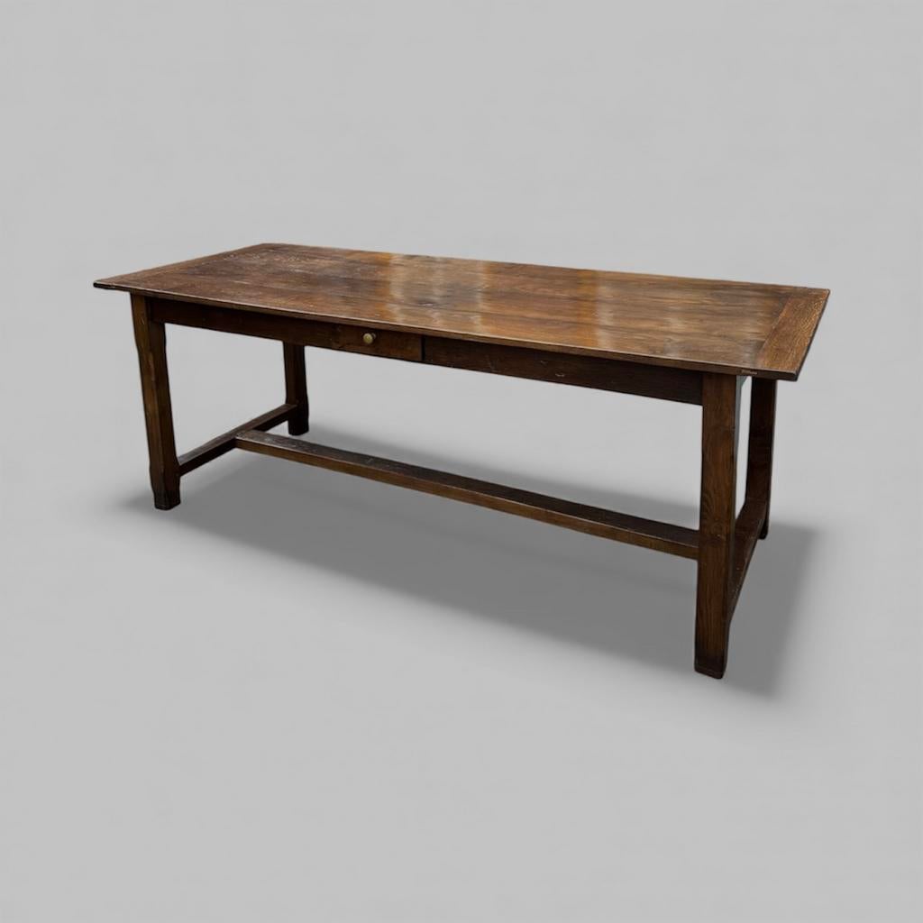 Antieke Franse eettafel eikenhout 212 cm, Ophalen