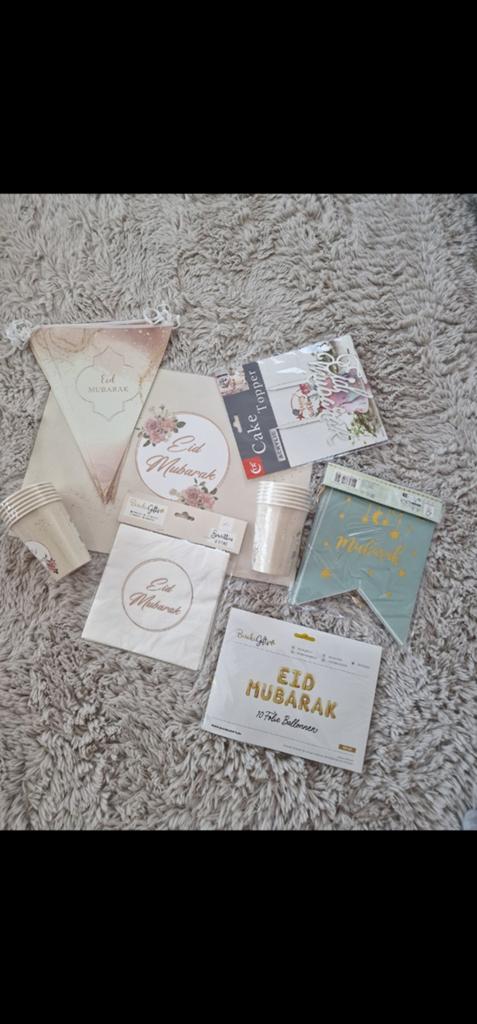 Eid Mubarak Feestpakket - Versiering en Servies, Ophalen of Verzenden, Nieuw, Versiering, Overige