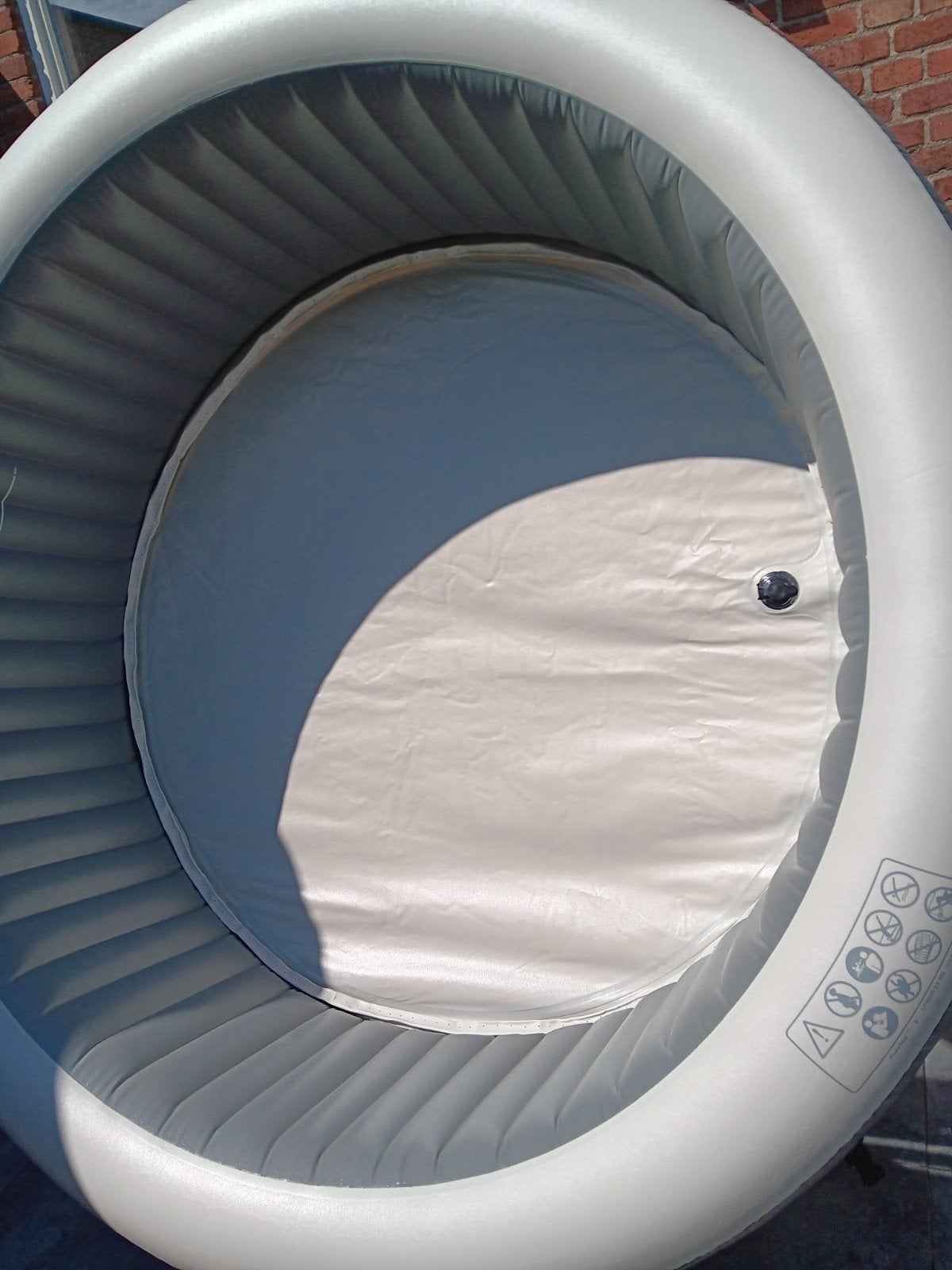Intex PureSpa Rond Greywood Opblaasbare Jacuzzi, Tuin en Terras, Ophalen, Zo goed als nieuw, Filter, Opblaasbaar