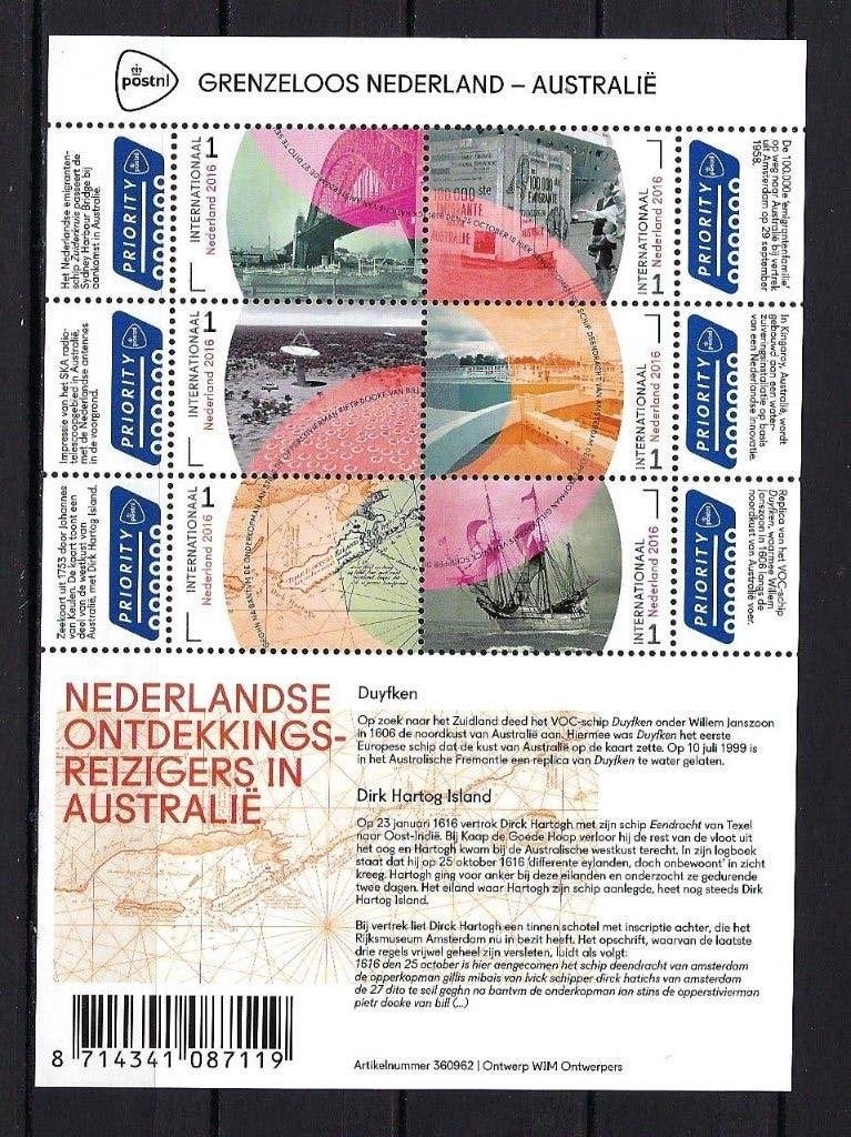 NVPH Va3441/Va3446 (Grenzeloos Nederland-Australie) Postfris, Postzegels en Munten, Postzegels | Nederland, Ophalen of Verzenden