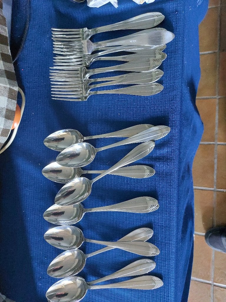 bestek  vorken en lepels, Bestekset, Ophalen of Verzenden, Zo goed als nieuw, Rvs of Chroom