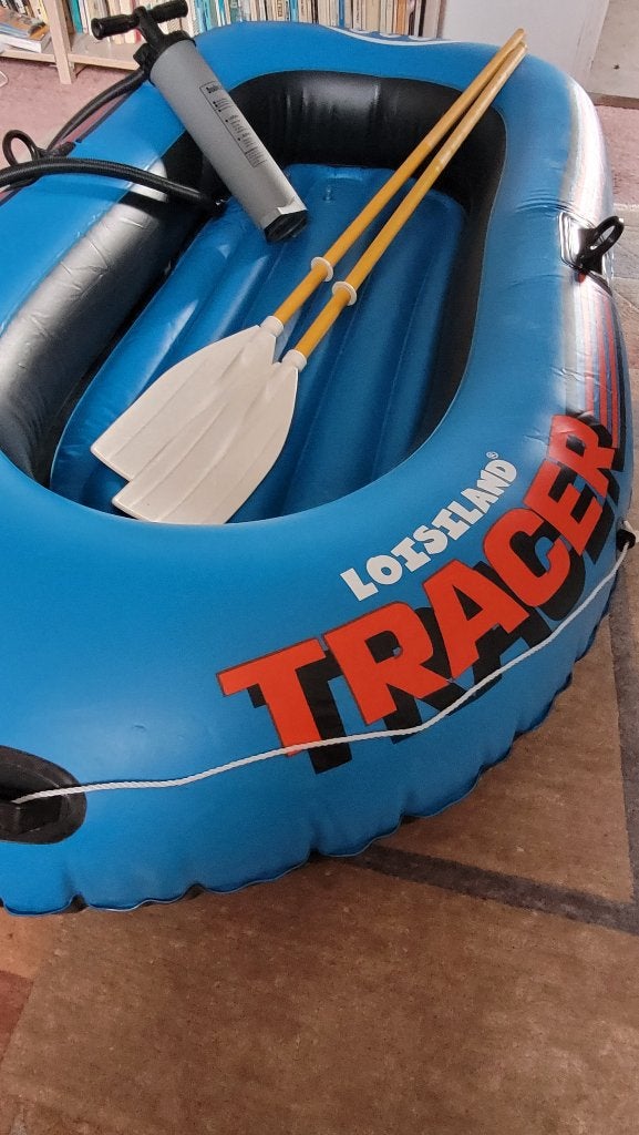 stoere opblaasboot, Ophalen, Gebruikt