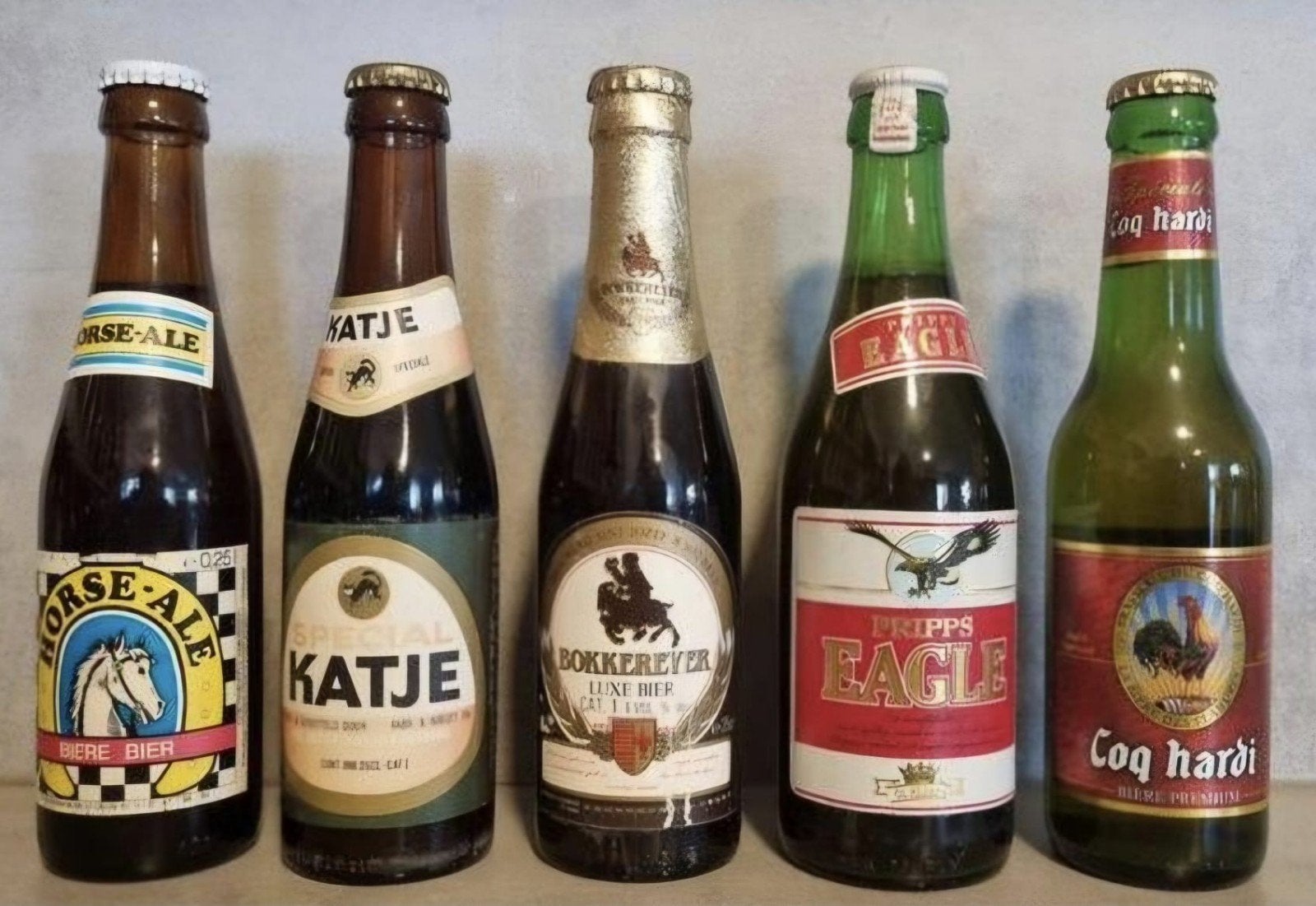 Dierenset: Kat '87, Paard '87, Bok '91, Adelaar '79, Haan'18, Ophalen of Verzenden, Zo goed als nieuw, Flesje(s), Overige merken