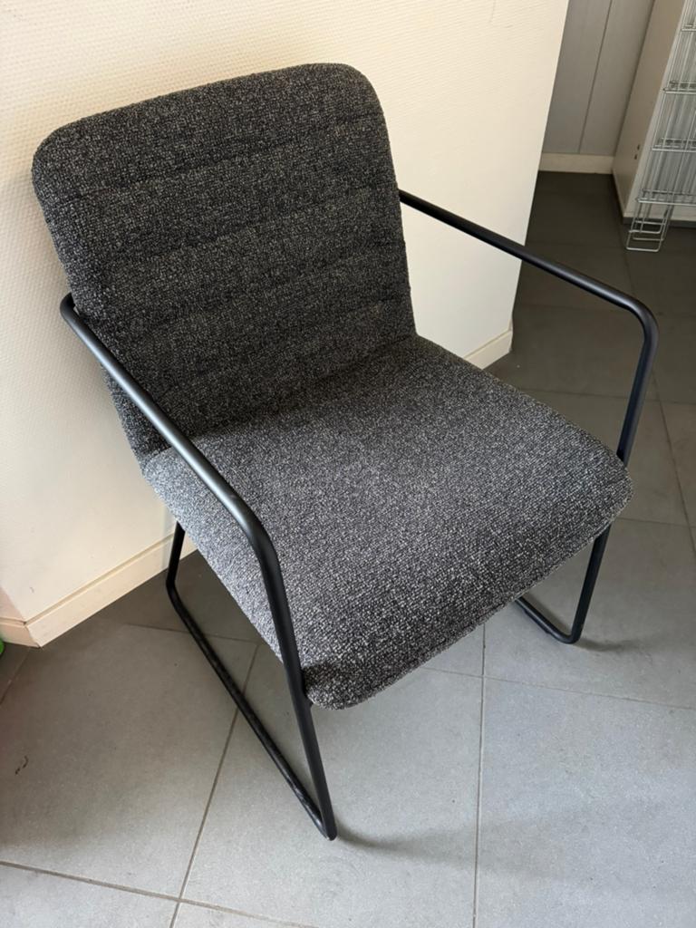 Eetkamerstoel/eettafel stoel antraciet, Ophalen of Verzenden, Zo goed als nieuw, Grijs, Eén