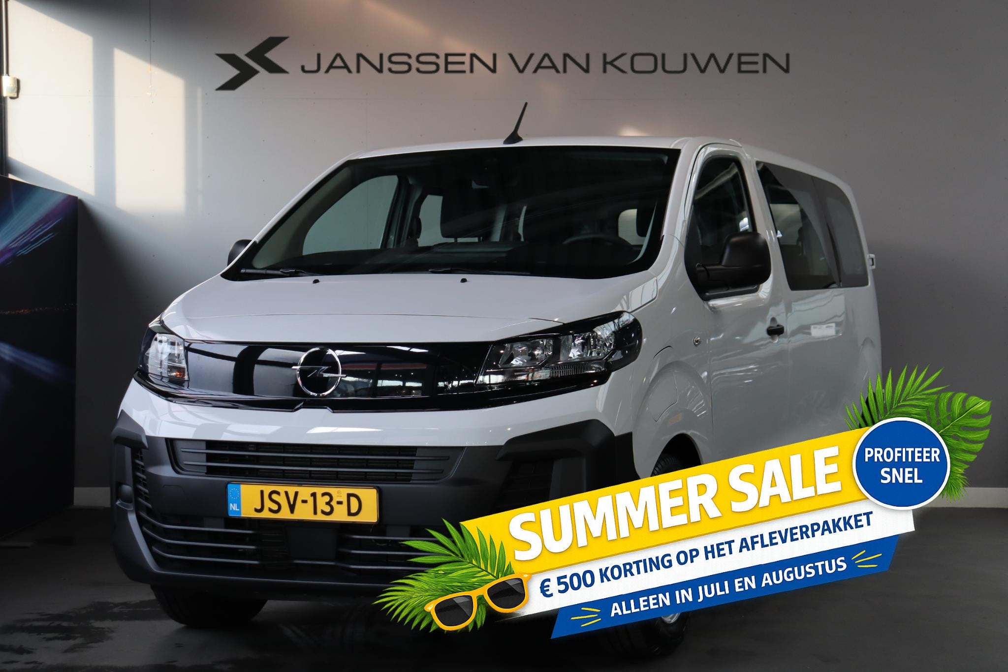 Opel Vivaro Combi Electric L2 75 kWh / 9-persoons / Demo, Auto's, Opel, Vivaro, Overige carrosserieën, 2102 kg, Wit
