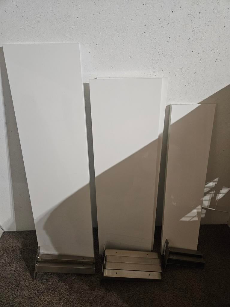 5 IKEA hoogglans planken met RSV dragers, Ophalen of Verzenden, Gebruikt