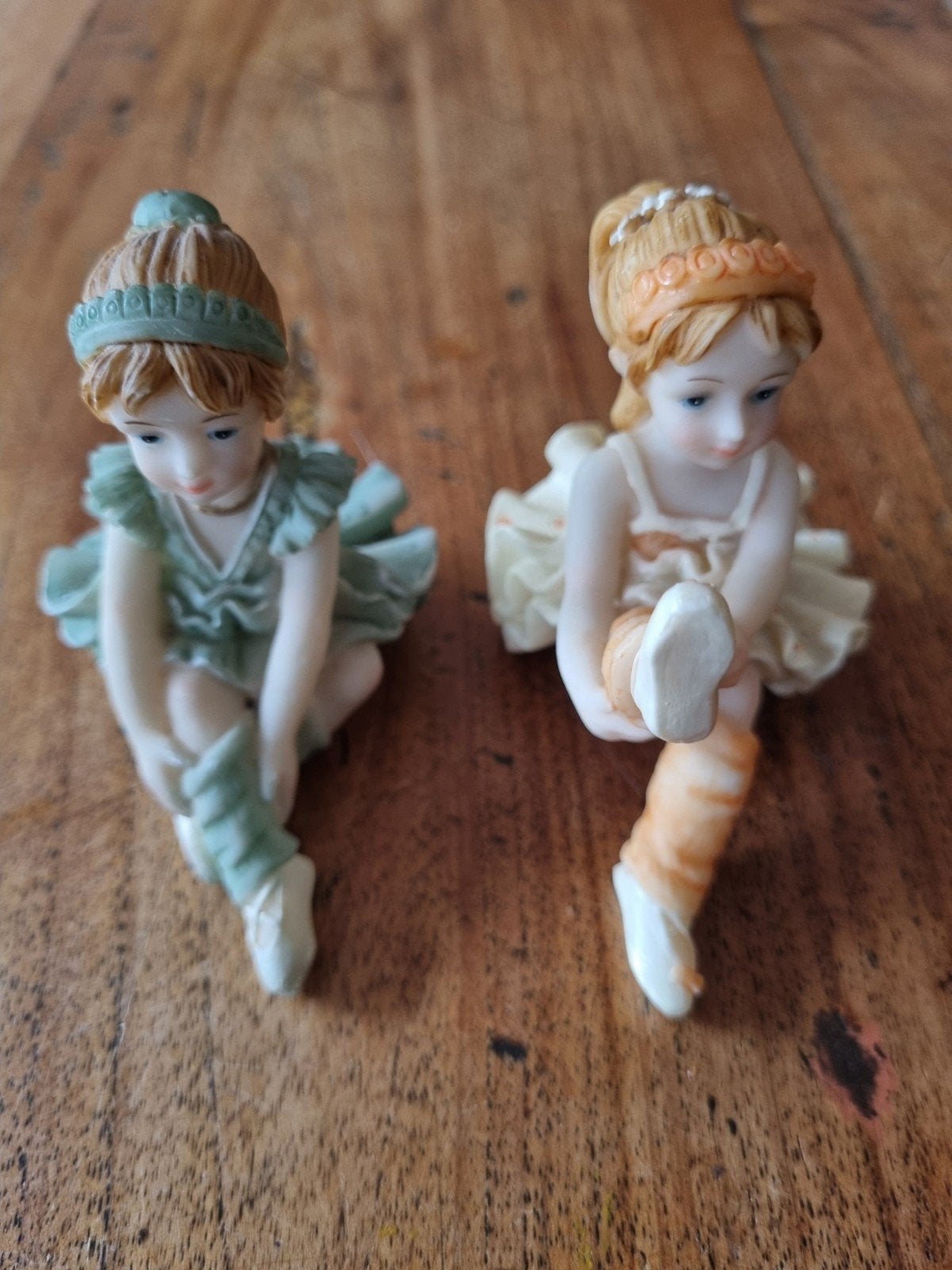 Set van 2 ballerina beeldjes - decoratie, Ophalen of Verzenden, Gebruikt, Mens