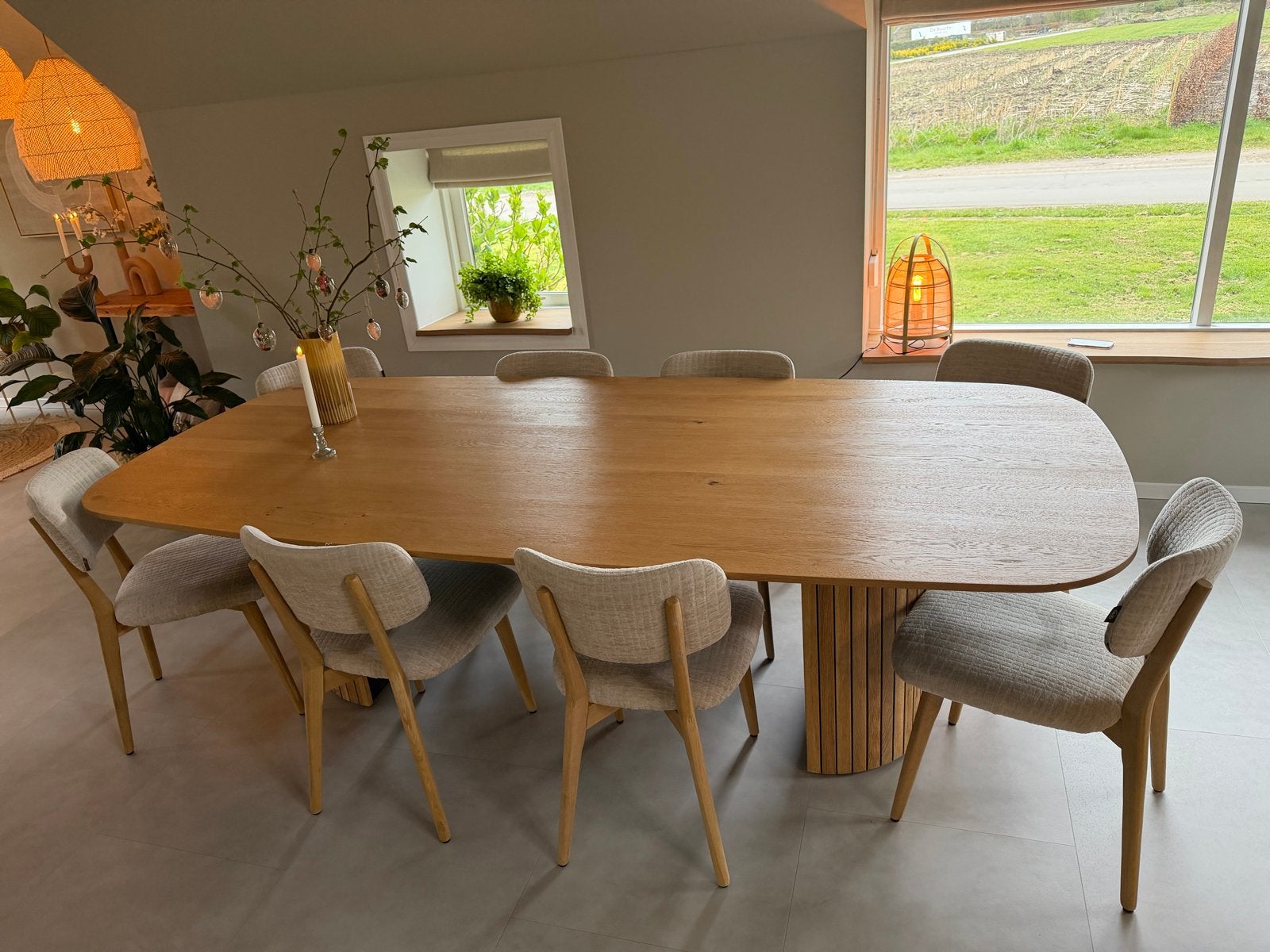 Henders & Hazel Pavie eettafel met 8 Benjamin stoelen, Huis en Inrichting, Tafels | Eettafels, Ophalen, 100 tot 150 cm, 200 cm of meer
