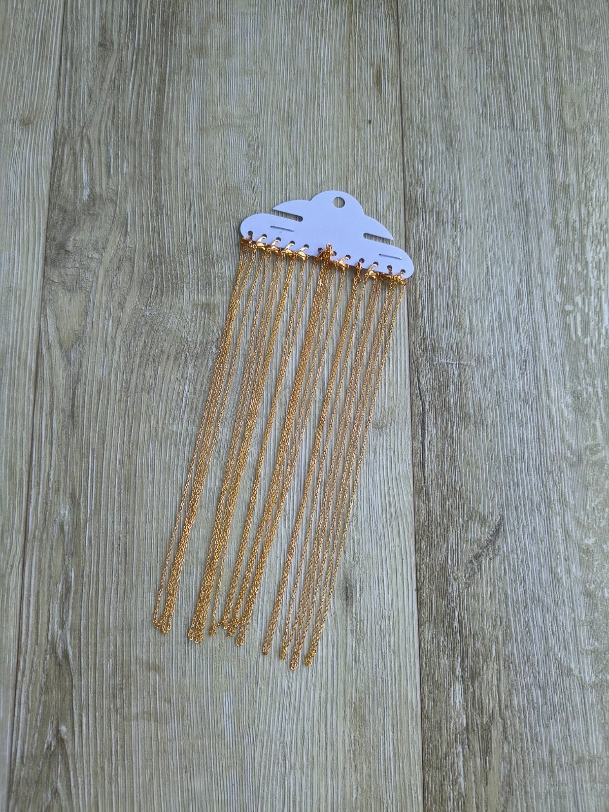 12x nieuwe goudkleurige ketting, kettinkjes goud met slot., Overige materialen, Onb, Nieuw, Ophalen of Verzenden