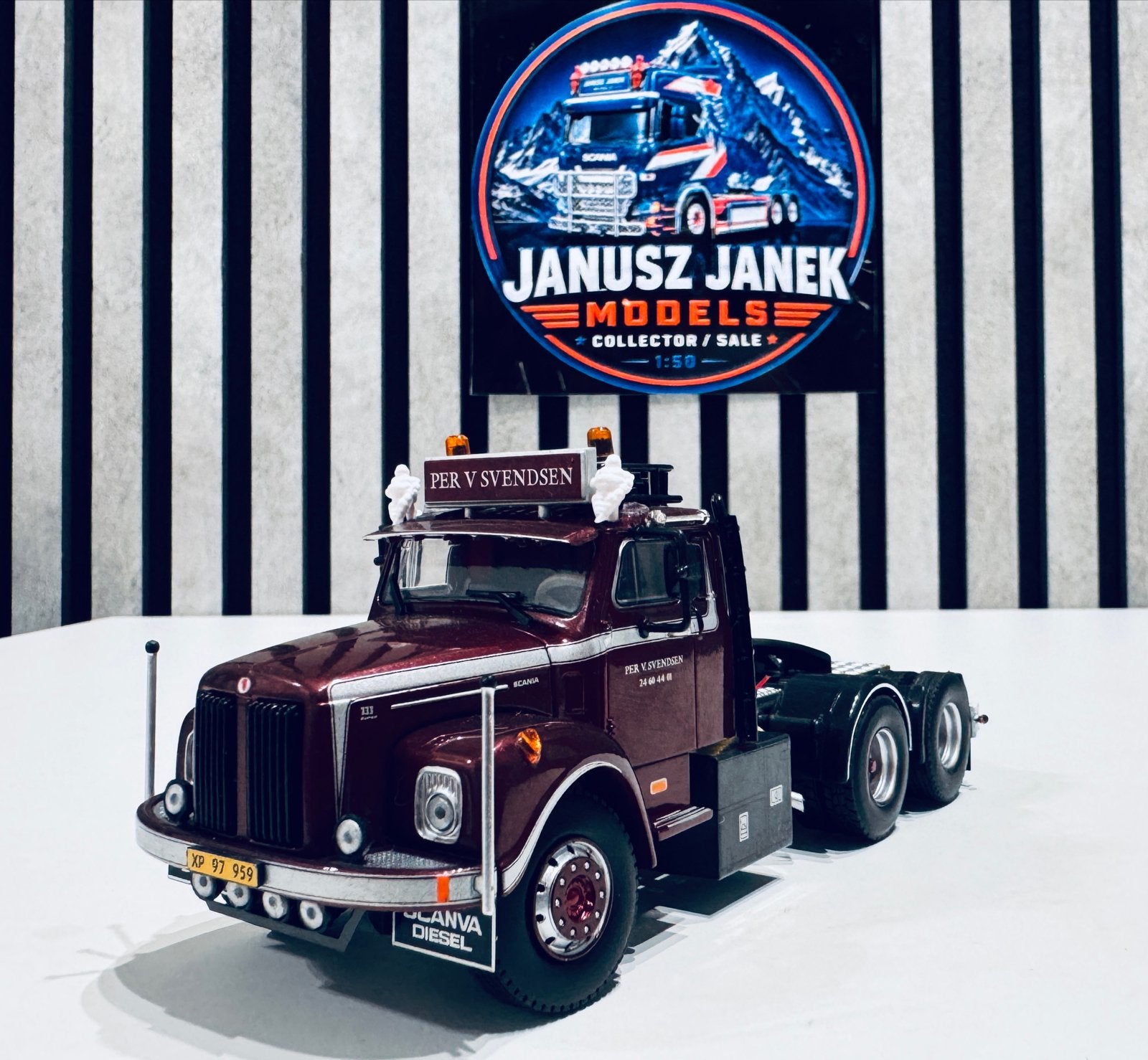 Scania L110 Sleepercab Torpedo 6x2 Per V Svendsen Wsi 1:50, Ophalen of Verzenden, Nieuw, Bus of Vrachtwagen, Wsi