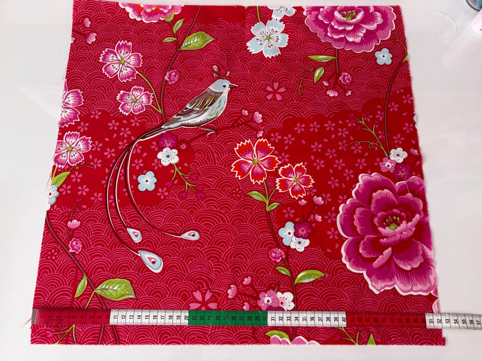 Pip Studio Stof Birds in Paradise Rood, Overige materialen, Nieuw, Ophalen of Verzenden, 30 tot 120 cm
