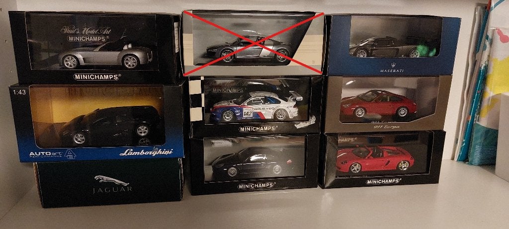 Diverse 1:43 modellen, o.a. Porsche, Jaguar, Maserati, Ophalen of Verzenden, Nieuw, Auto, Overige merken