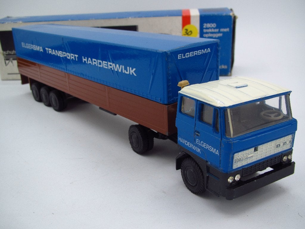 Lion car - DAF 2800 model '' Elgersma Harderwijk '' 1:50, Ophalen of Verzenden, Gebruikt, Bus of Vrachtwagen, Lion Toys