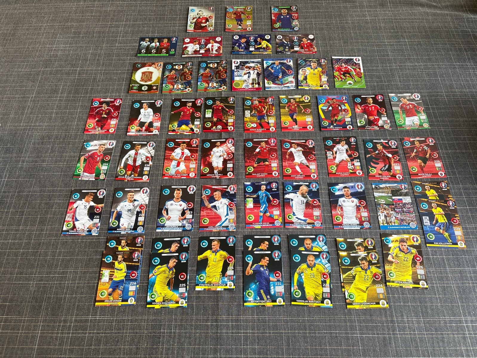 Set Voetbalplaatjes - UEFA Euro 2016 - Panini/Adrenalyn, Ophalen of Verzenden, Gebruikt, Buitenlandse clubs, Spelerskaart