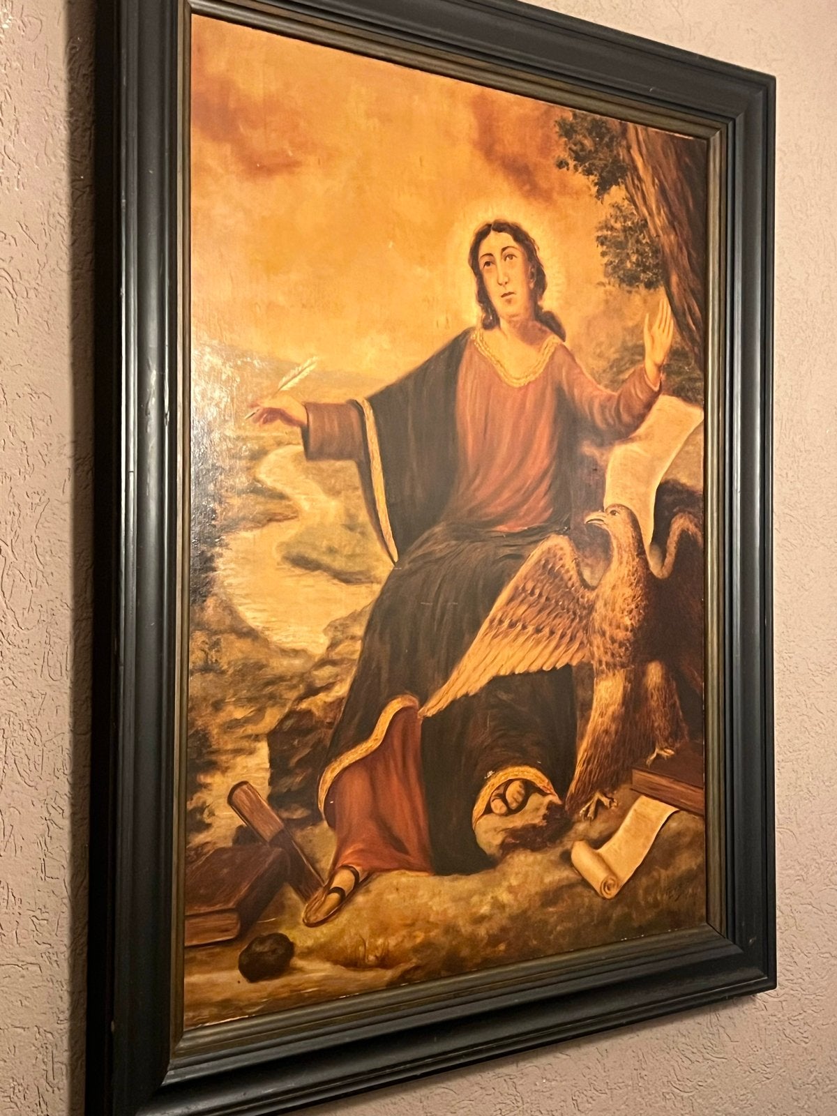Groot klassiek schilderij gesigneerd en gedateerd, Antiek en Kunst, Ophalen, Gedateerd, Doek, Olieverf